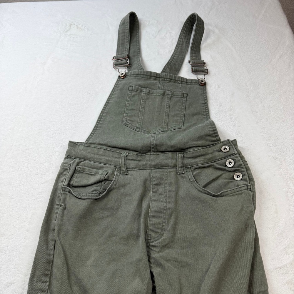 Forever 21 Olive Green Cargo Denim Overalls - Picture 4 of 13